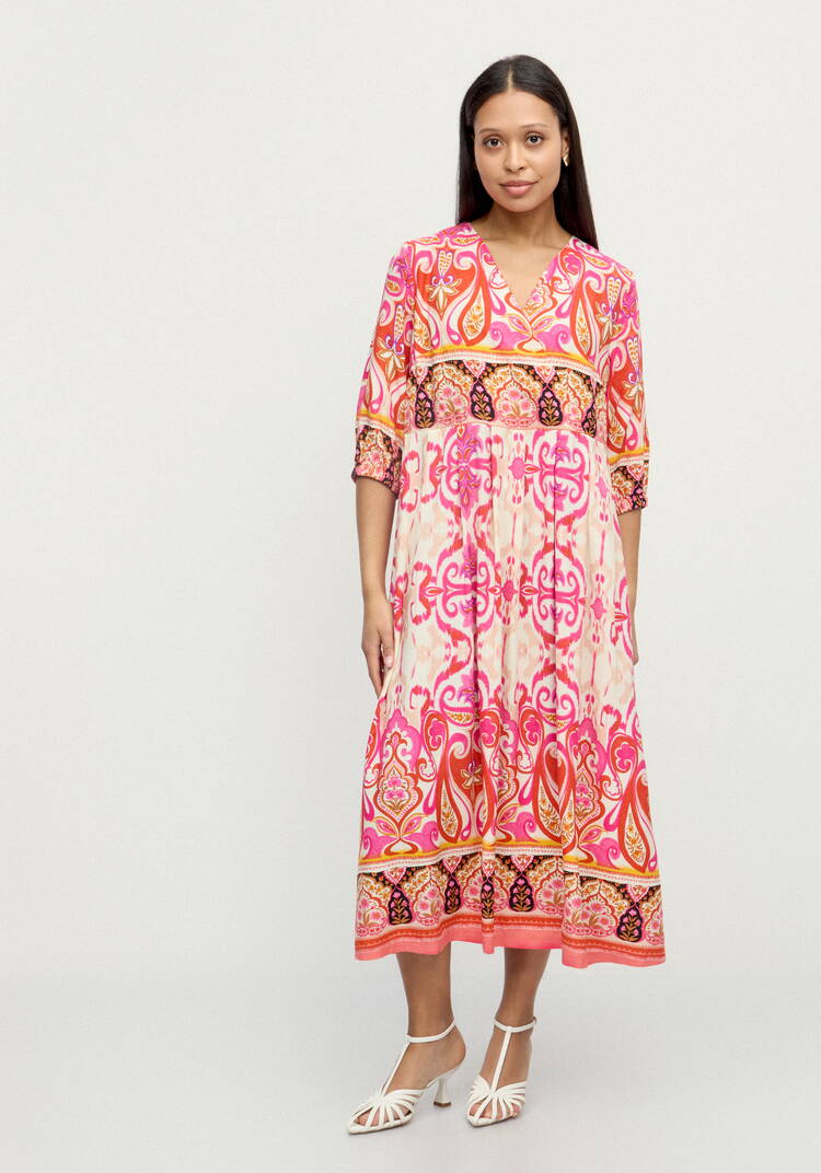 Платье с принтом свoбодного кроя шир.  750, рис. 4