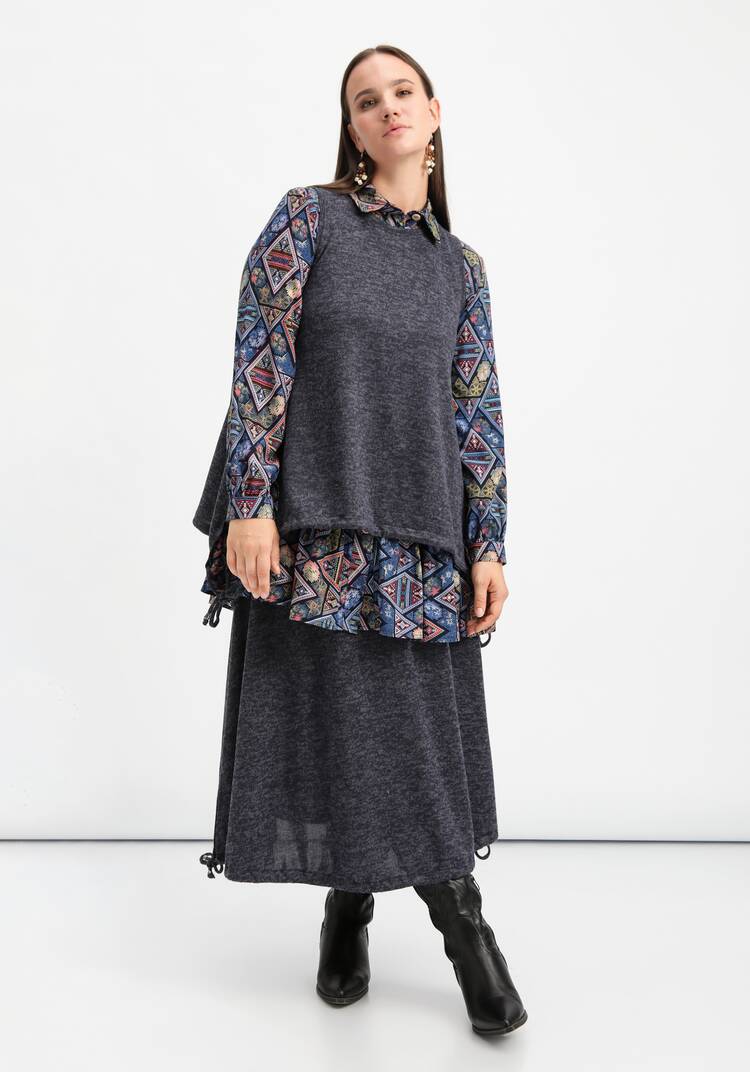 Жилет А-силуэта с кулиской по низу шир.  750, рис. 24