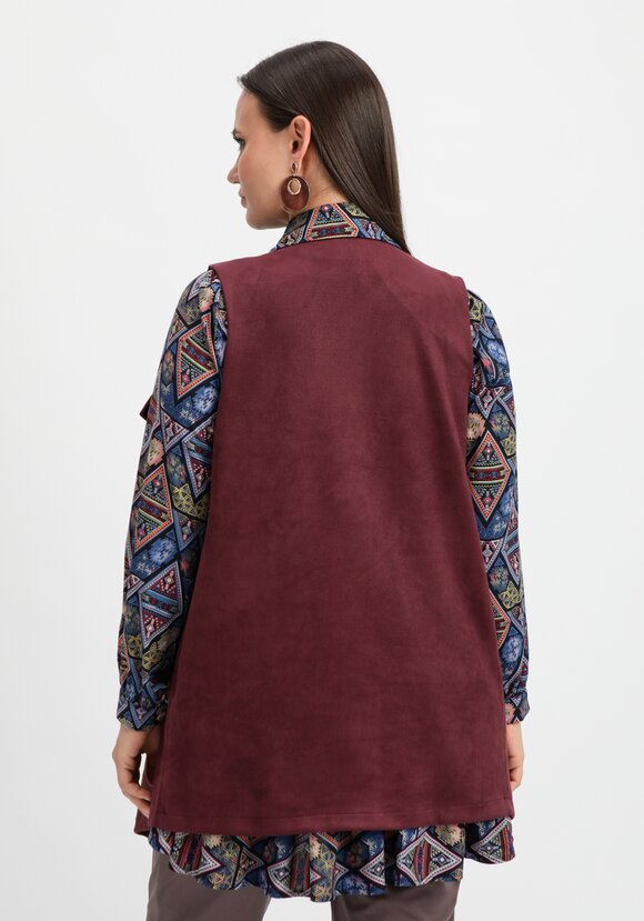 Жилет оверсайз с воротом апаш шир.  580, рис. 3