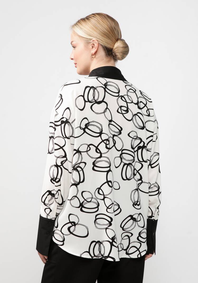 Блуза комбинированная со спущенным рукавом шир.  750, рис. 3