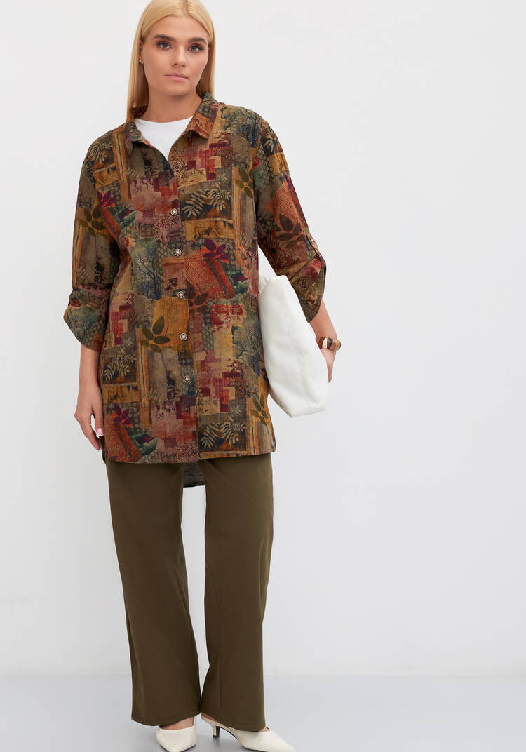 Рубашка женская, удлиненная Илона шир.  750, рис. 8