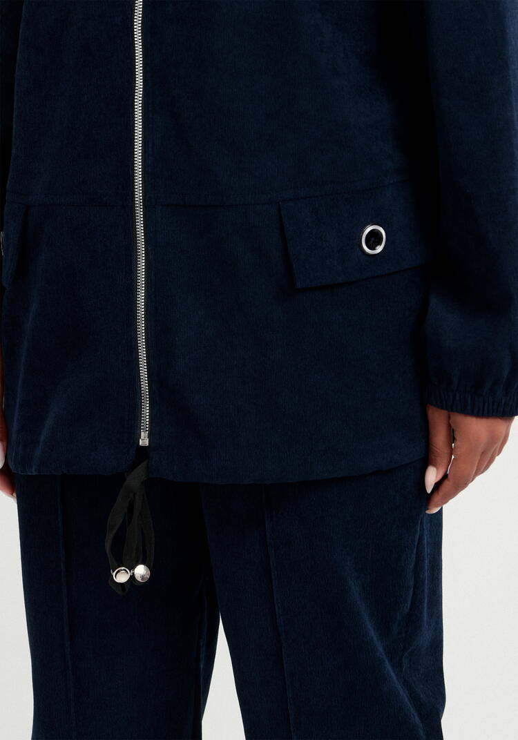 Куртка вельветовая с капюшоном на молнии шир.  750, рис. 39