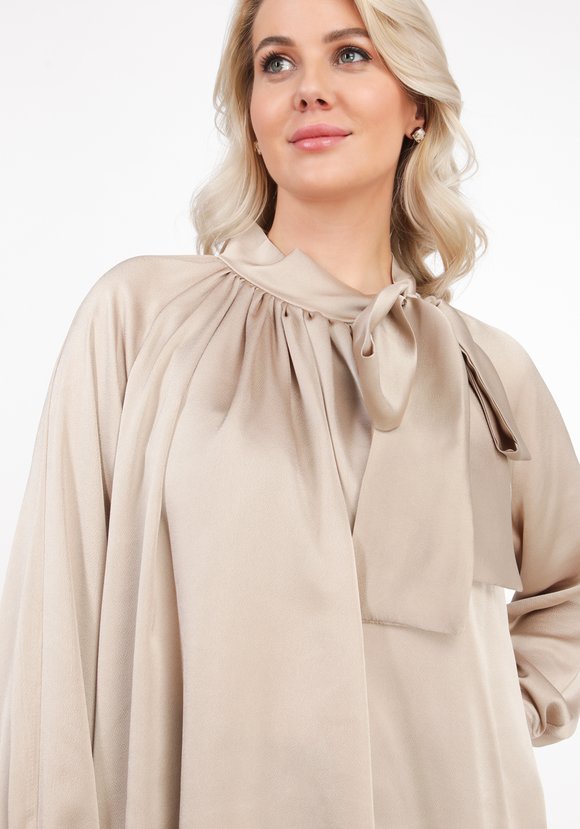 Блуза свободная с бантом шир.  580, рис. 8