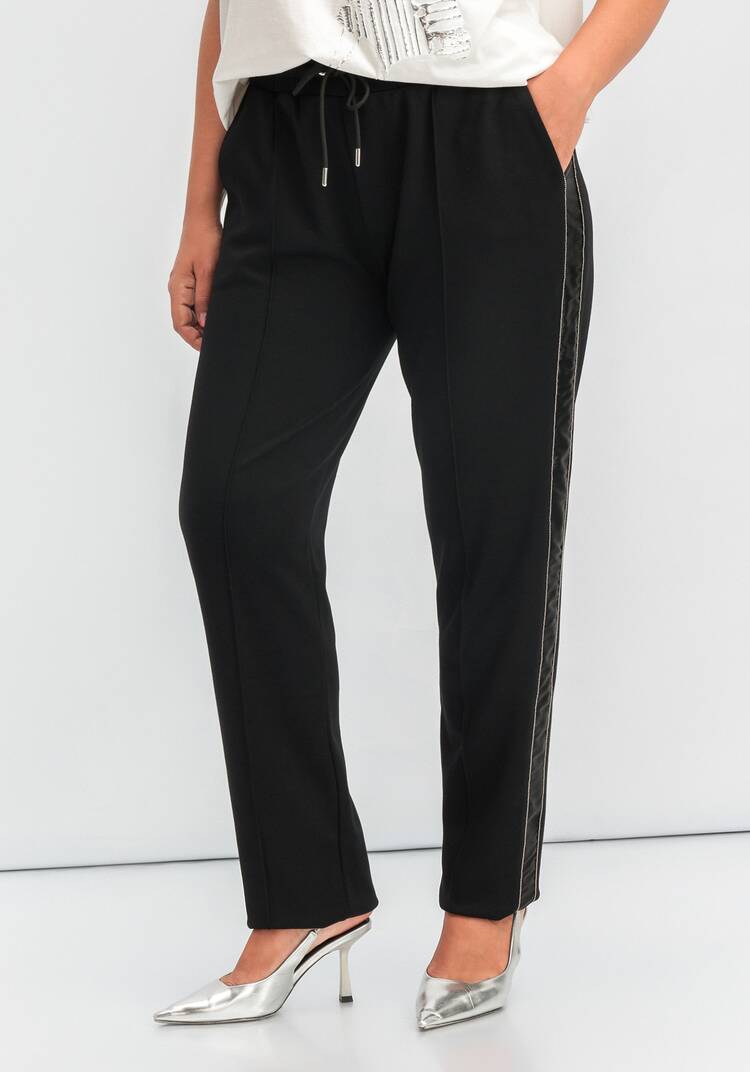 Брюки на резинке с лампасами и стрелками шир.  750, рис. 9