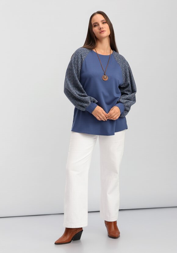 Блуза комбинированная свободного кроя шир.  580, рис. 7