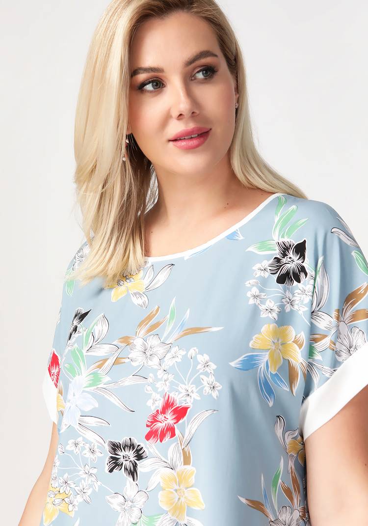 Блуза Цветочный день шир.  750, рис. 15