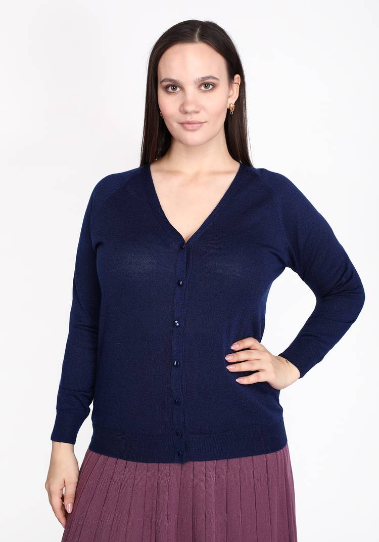 Кардиган вязаный с метанитью шир.  750, рис. 16