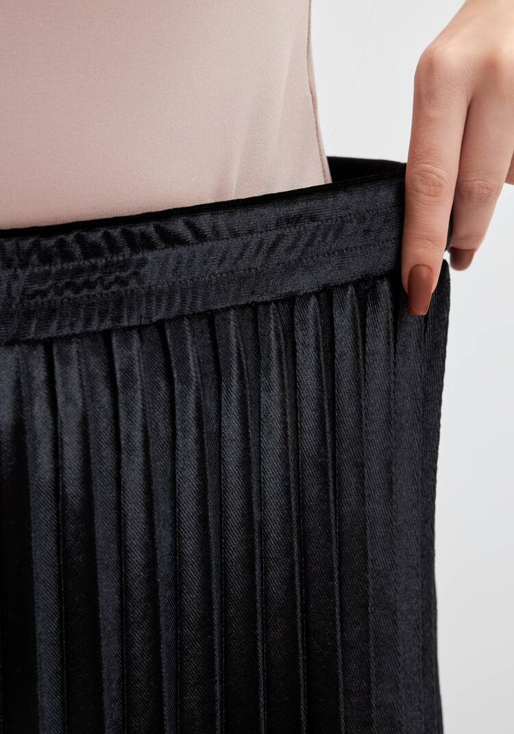 Юбка плиссированная из бархата шир.  750, рис. 5