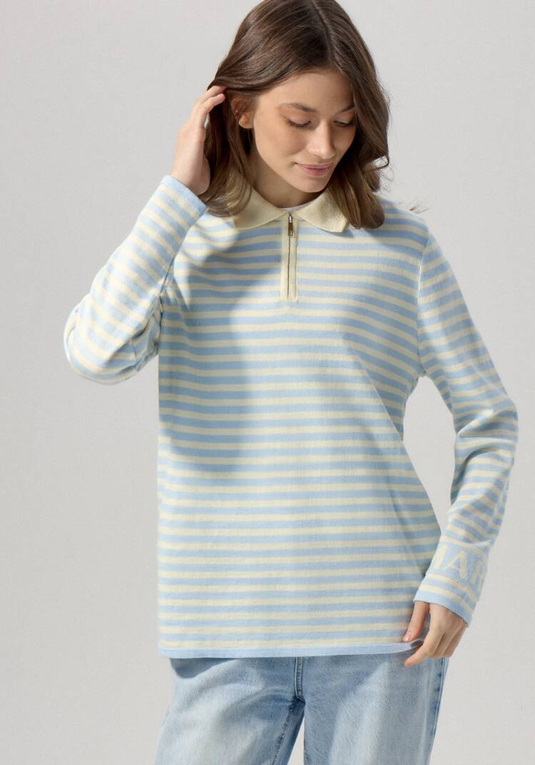 Поло в полоску на молнии шир.  750, рис. 10