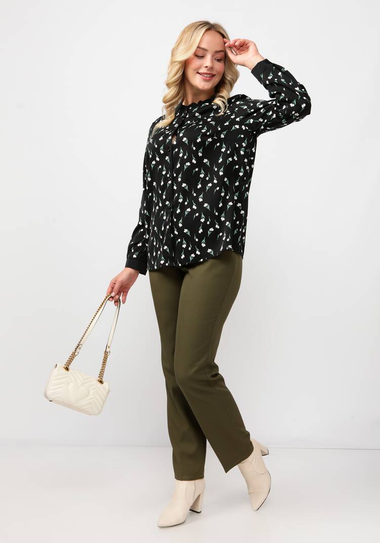 Блуза со съемным воротником на завязке шир.  750, рис. 9