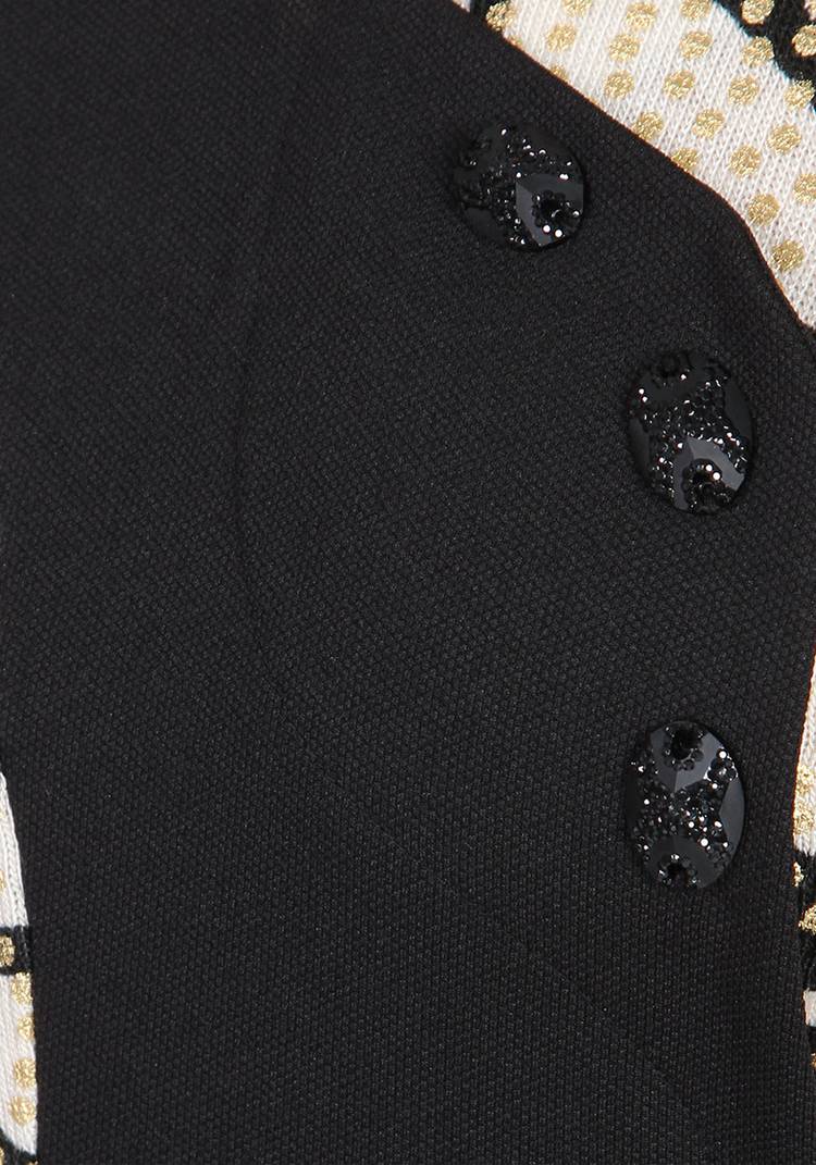 Платье-миди с принтом и контрастной вставкой шир.  750, рис. 3