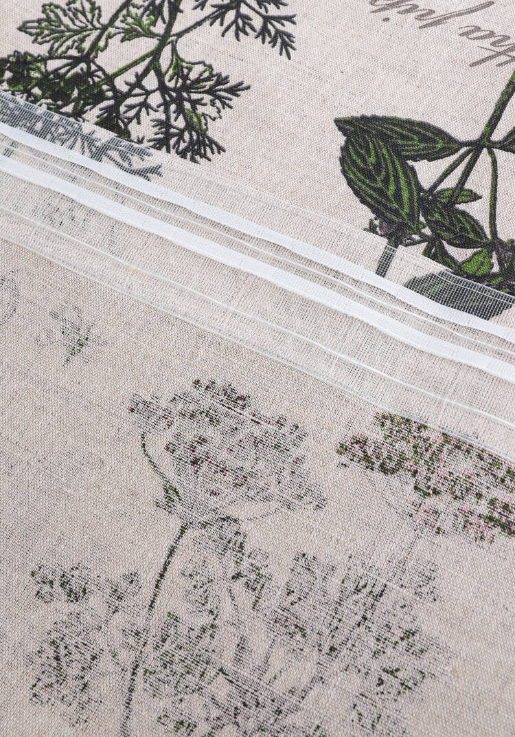 Штора льняная Ботаника шир.  750, рис. 3