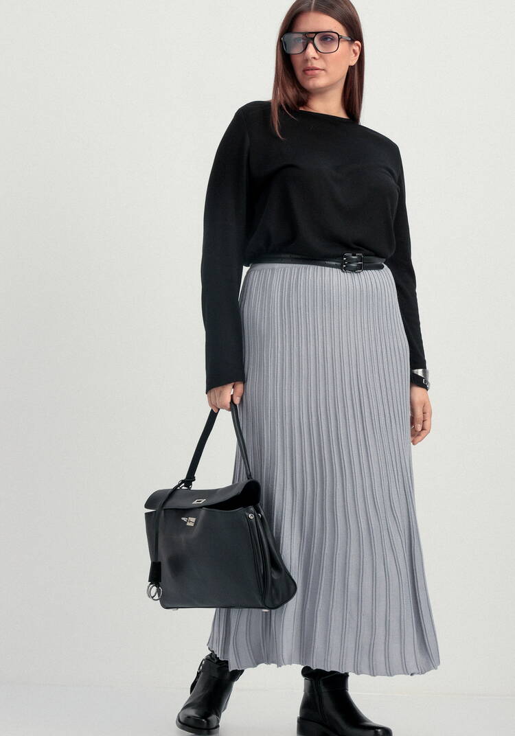 Юбка A-образного силуэта с имитацией плиссе шир.  750, рис. 24