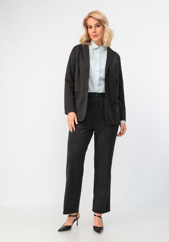 Брюки прямого кроя в полоску шир.  580, рис. 28