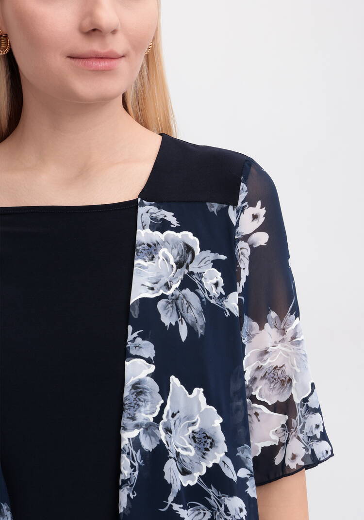 Платье с шифоновой накидкой с узором шир.  750, рис. 5