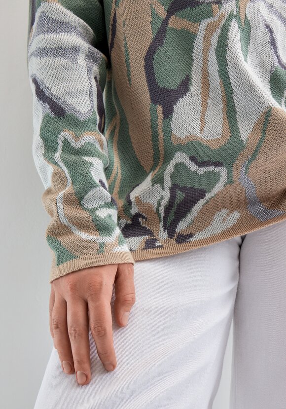 Джемпер с растительным орнаментом шир.  580, рис. 31