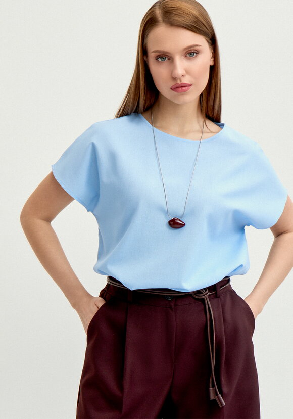 Блуза изо льна шир.  580, рис. 9