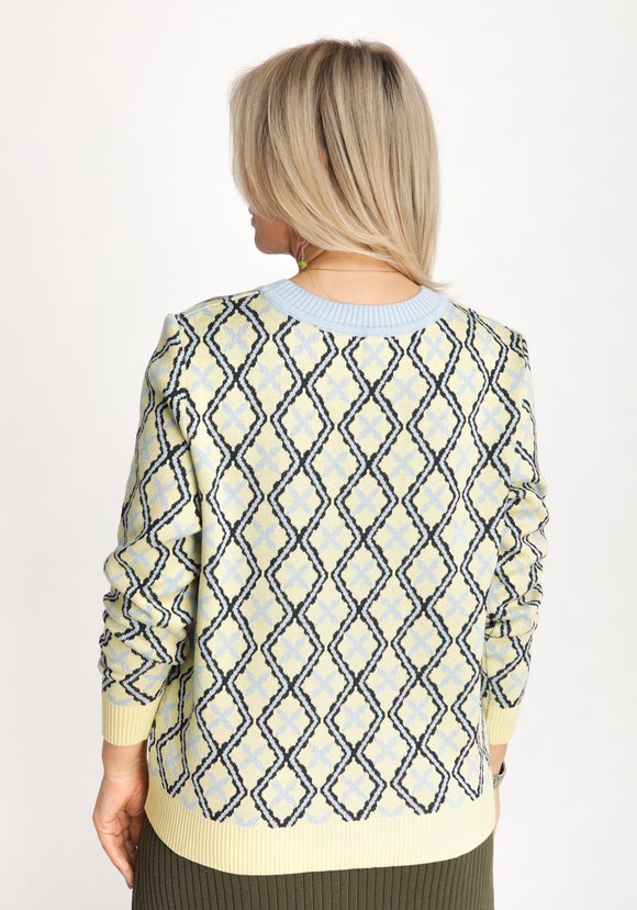 Джемпер с рисунком и декором в виде бусин шир.  580, рис. 2