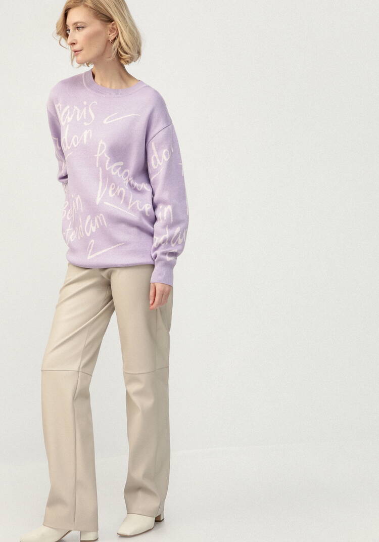 Туника с принтом леттеринг шир.  750, рис. 18