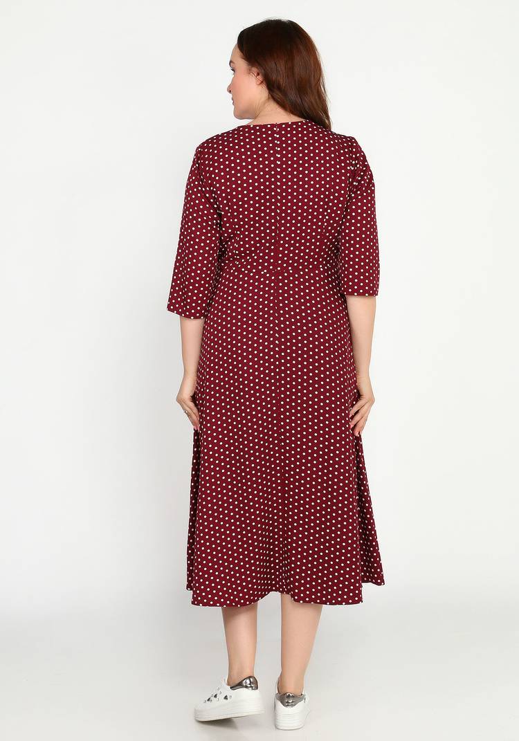 Платье в горох с украшением на груди шир.  750, рис. 3