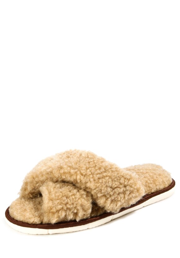 Тапочки из верблюжьей шерсти Крестик шир.  580, рис. 1