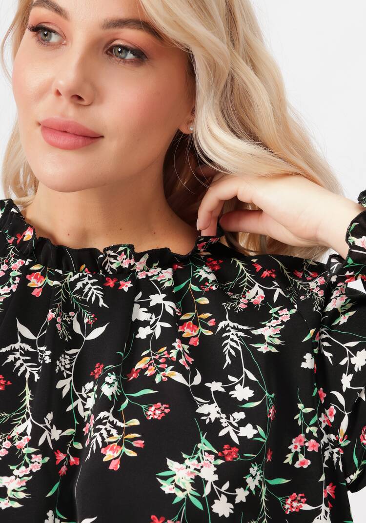 Блуза с цветочным принтом свободного кроя шир.  750, рис. 14