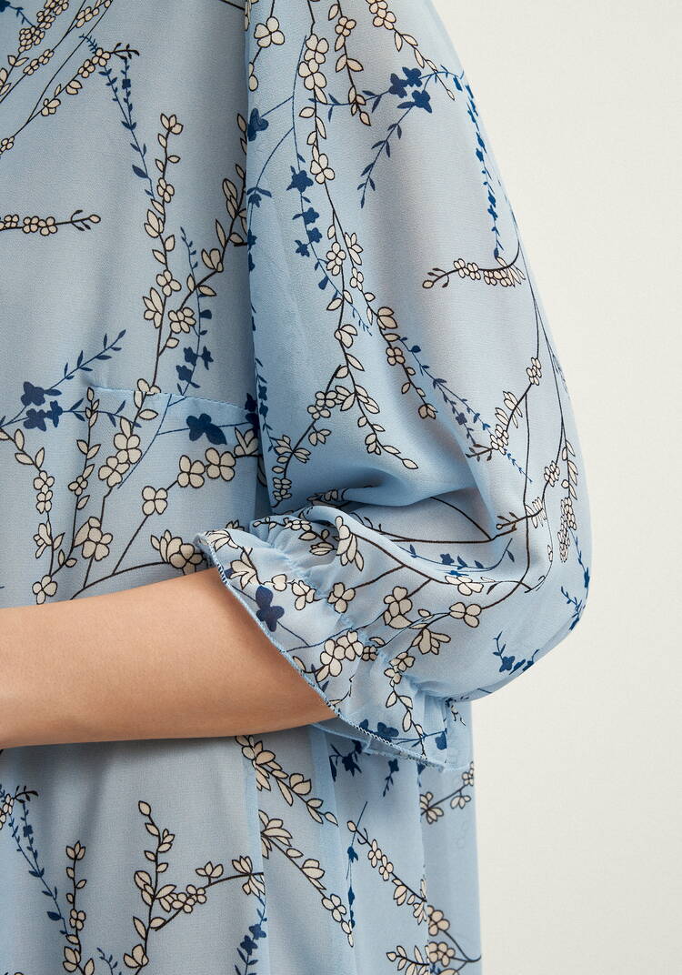 Платье с цветочным принтом шифоновое шир.  750, рис. 6