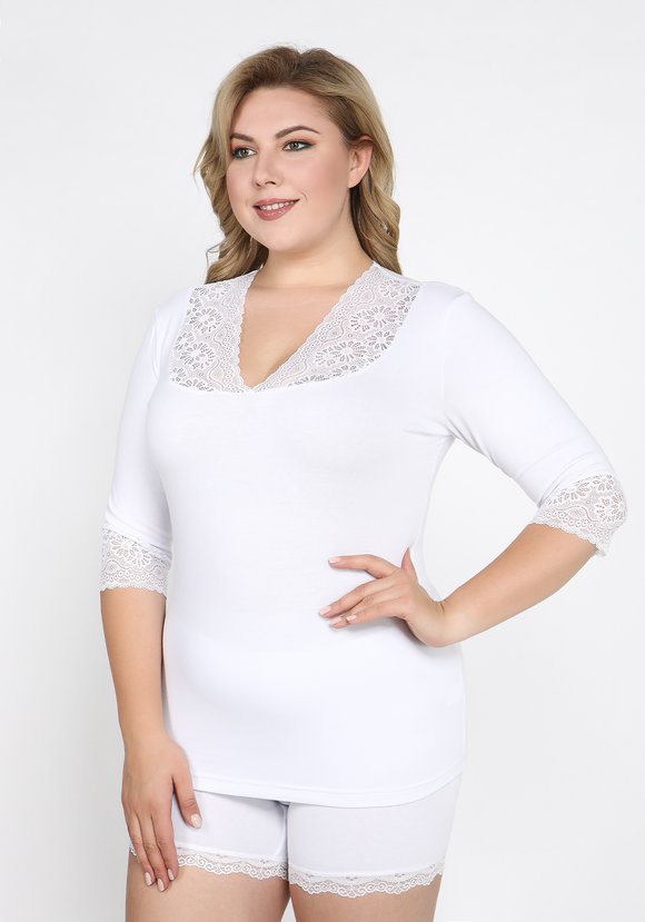 Майка с рукавом 3/4 Кармен шир.  580, рис. 2