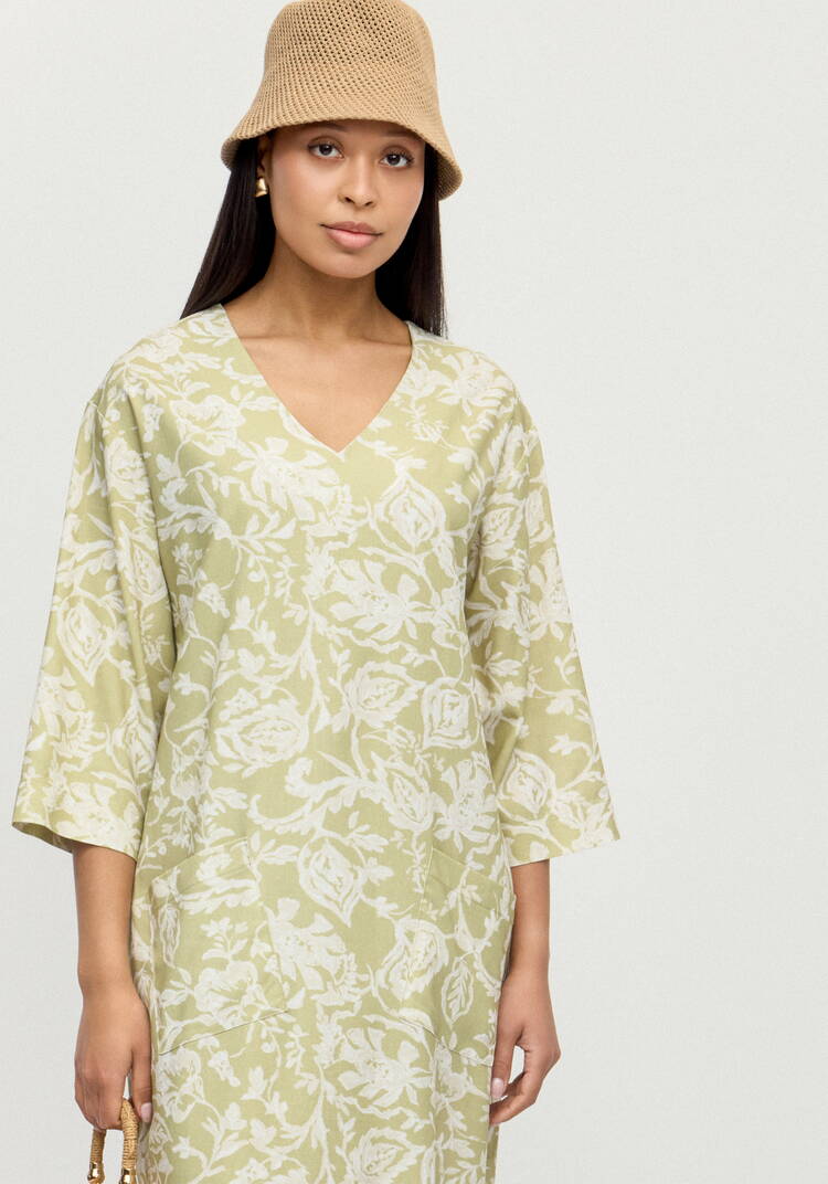 Платье изо льна Танцующая на ветру шир.  750, рис. 9