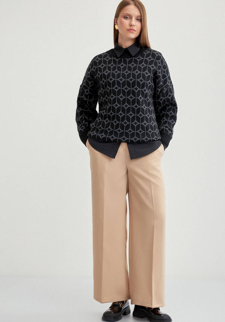 Брюки на эластичной ленте свободного кроя шир.  750, рис. 23