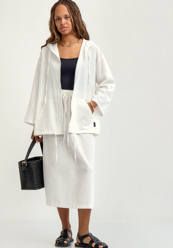 Пыльник изо льна с капюшоном шир.  580, рис. 10