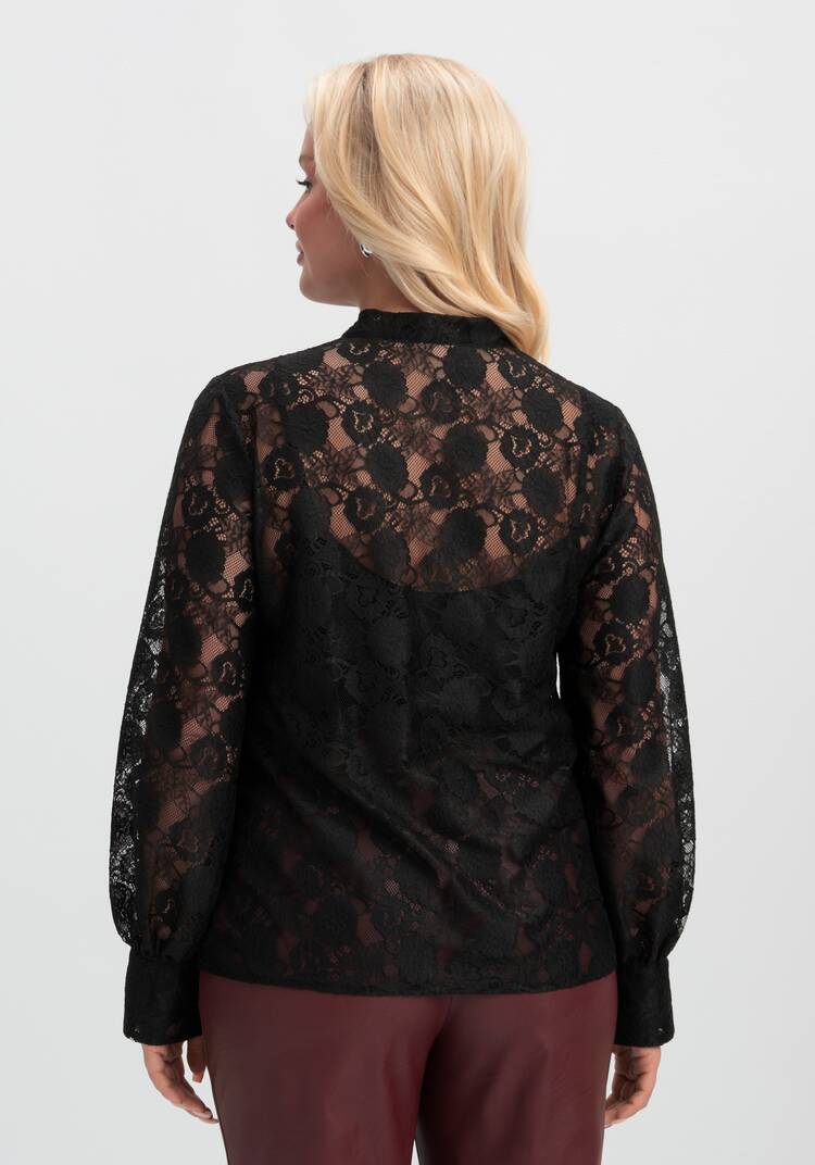 Блуза ажурная с цветочным принтом шир.  750, рис. 21