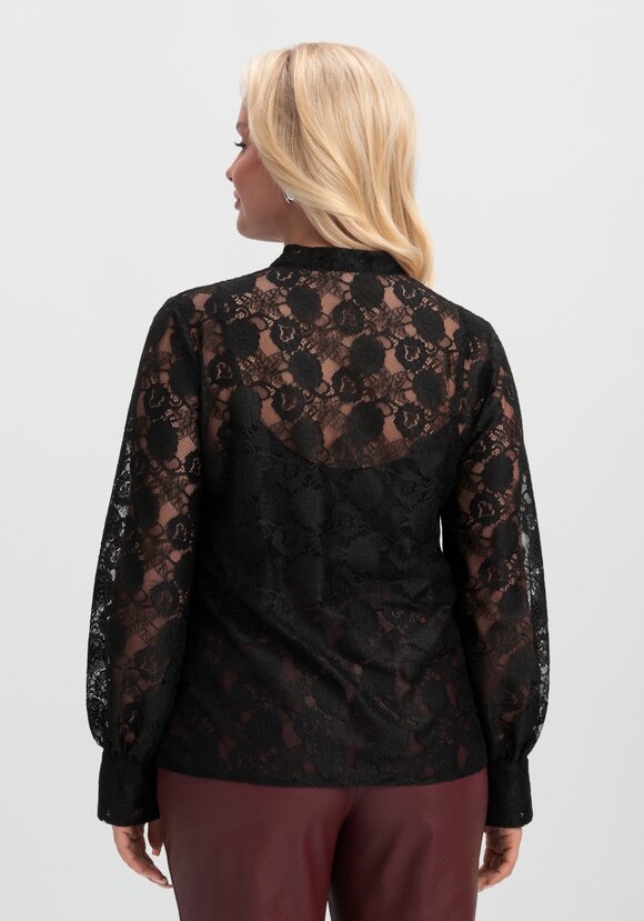 Блуза ажурная с цветочным принтом шир.  580, рис. 21