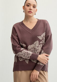 Джемпер с флористическим мотивом