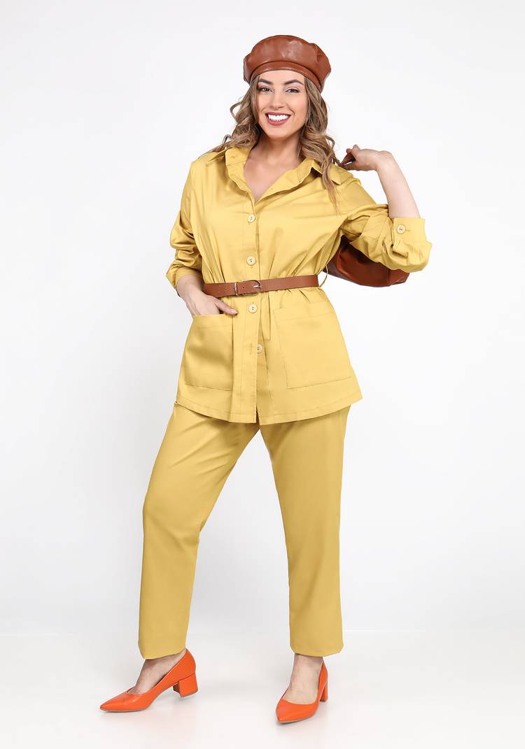 Жакет с поясом на пуговицах шир.  750, рис. 19