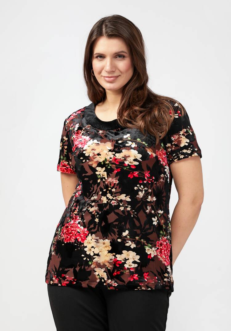 Туника с круглым вырезом и цветочным принтом шир.  750, рис. 7