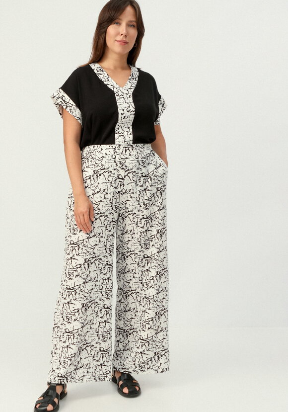 Брюки свободные с анималистичным принтом шир.  580, рис. 13