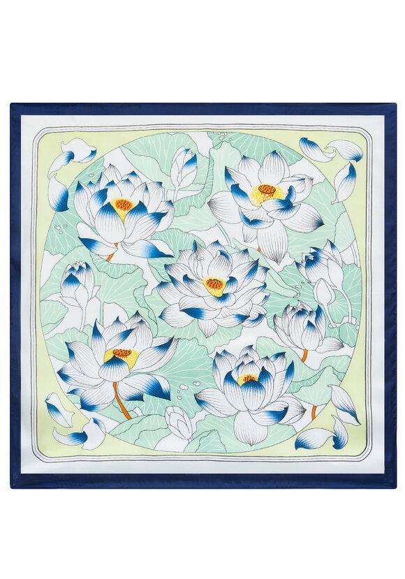 Платок Белый лотос шир.  580, рис. 2