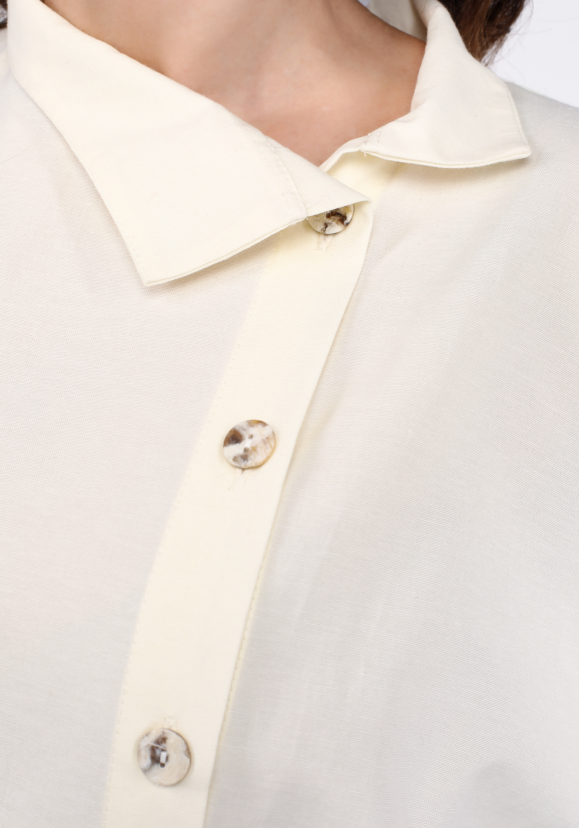 Рубашка свободного кроя с застежкой Manhattan, размер 48, цвет молочный - фото 4