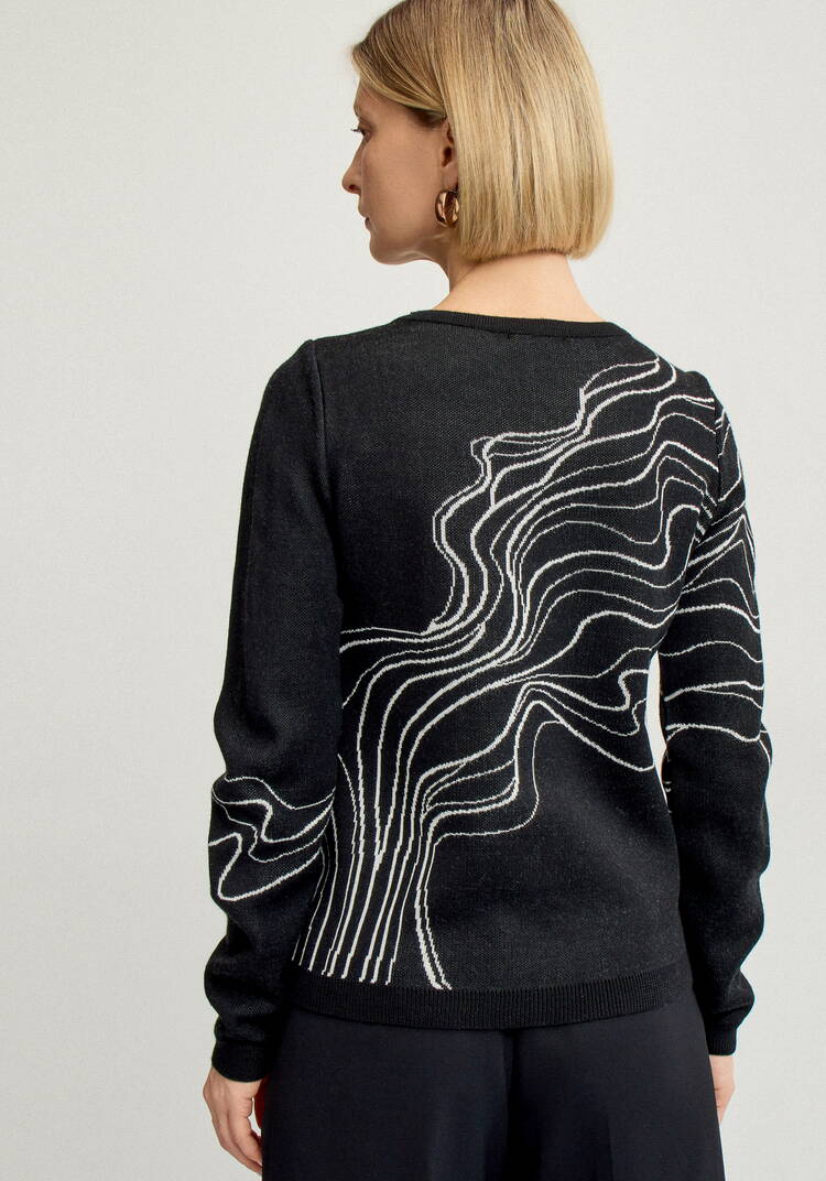 Джемпер с абстрактным рисунком Волны шир.  750, рис. 13