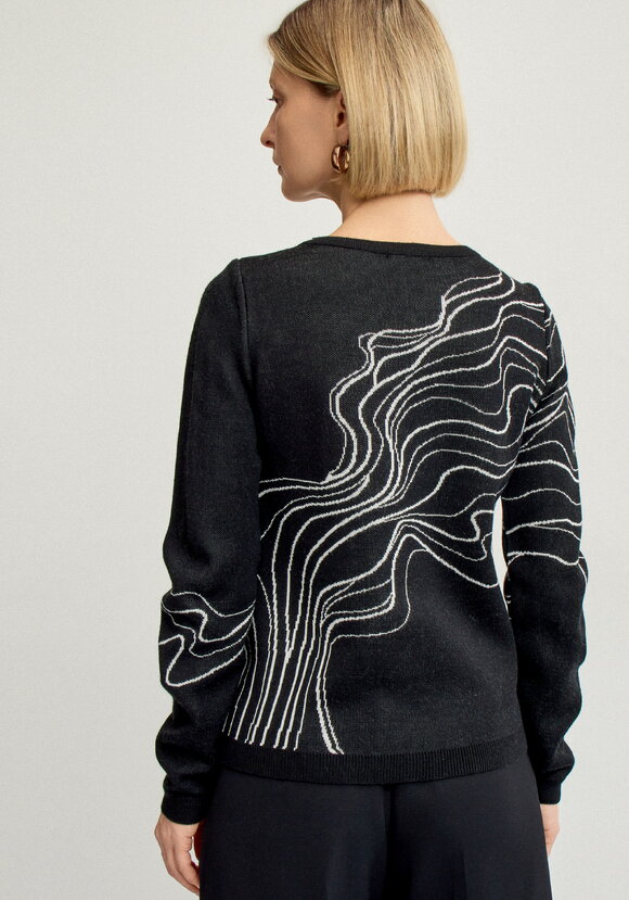 Джемпер с абстрактным рисунком Волны шир.  580, рис. 13