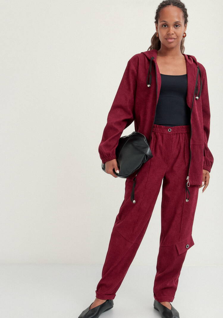 Брюки бананы вельветовые на резинке шир.  750, рис. 15