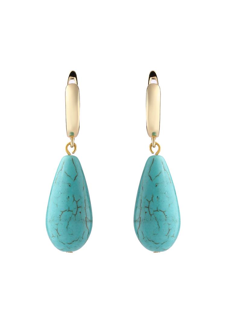 Серьги Бирюзовое чудо шир.  750, рис. 1