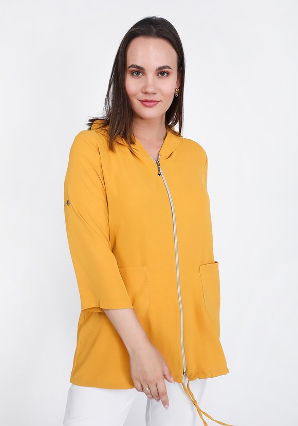 Жакет из вискозы на молнии шир.  580, рис. 4