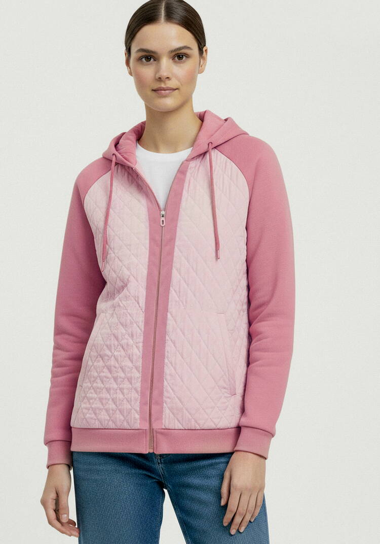 Бомбер с капюшоном из комбинированной ткани шир.  750, рис. 4