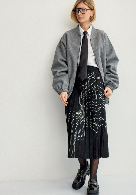 Юбка плиссе с абстрактным рисунком шир.  580, рис. 16