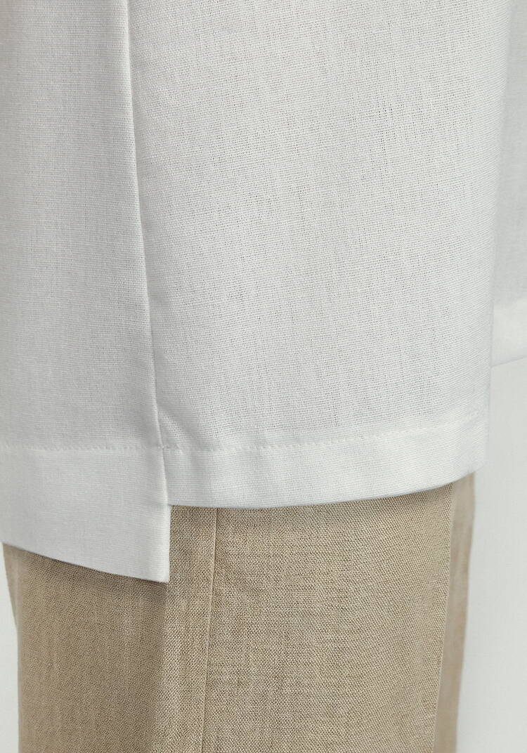 Блуза с принтом из льна шир.  750, рис. 22