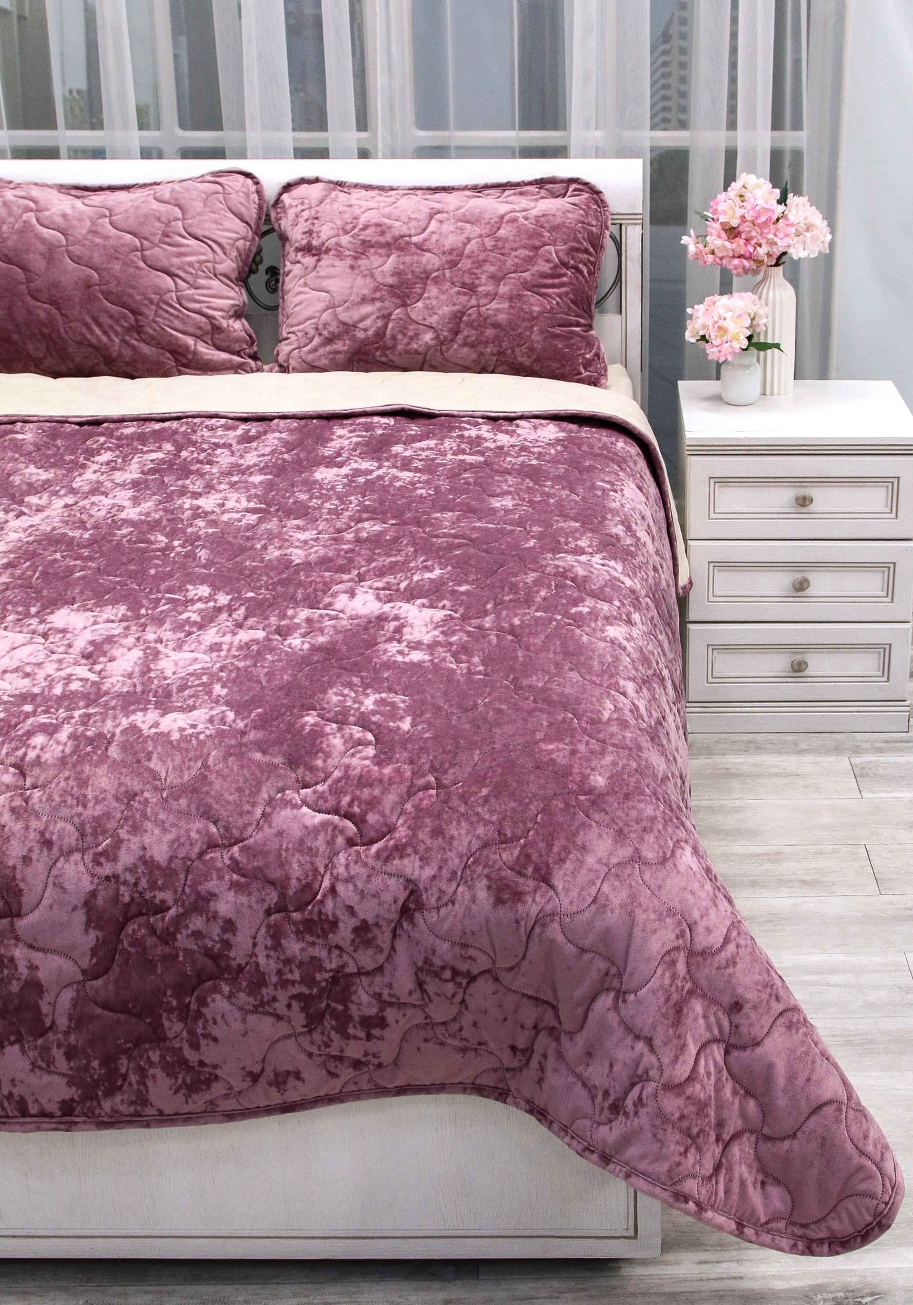 

Гарнитур из бархата "Маркиза", Розовый