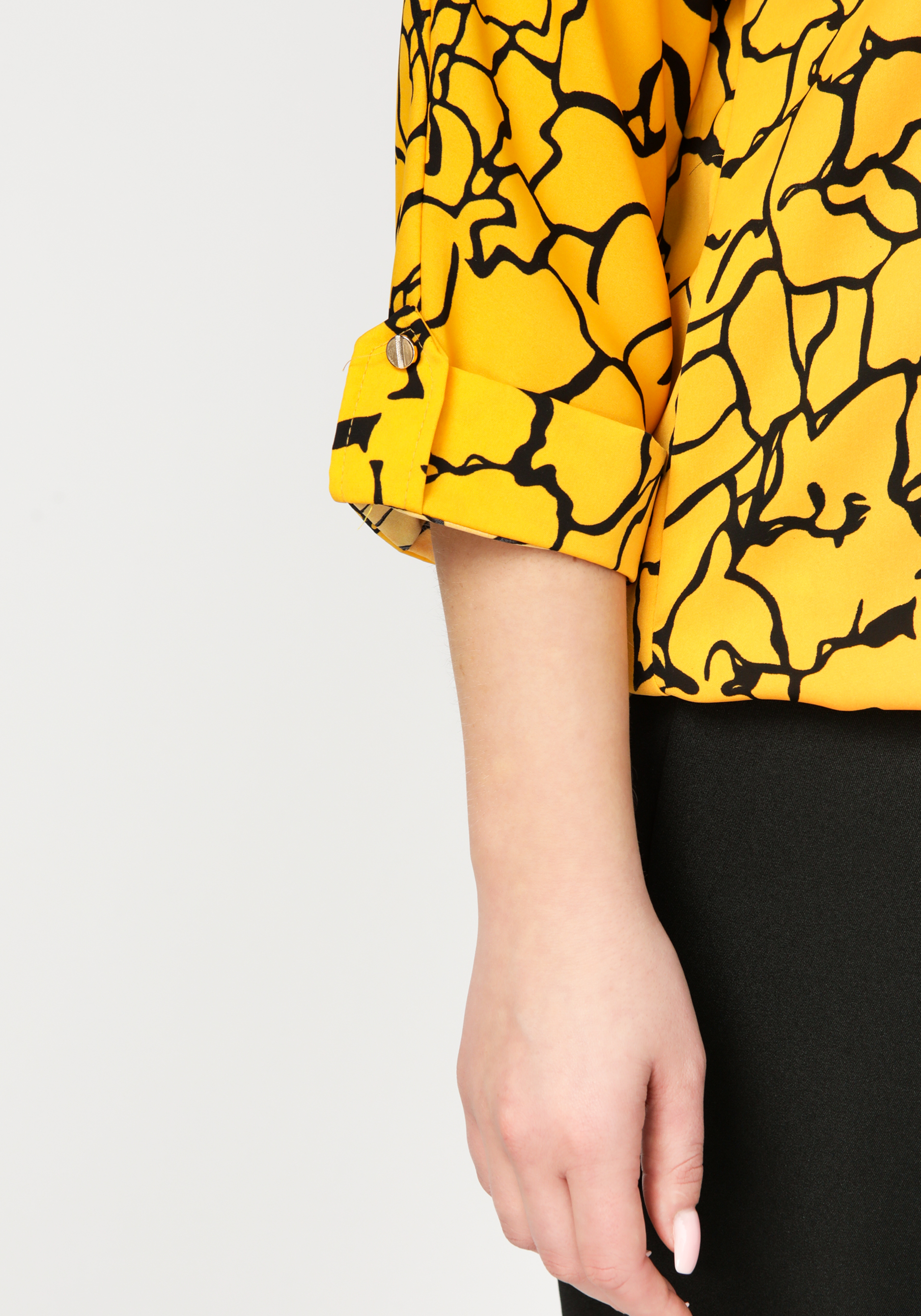 Блузка с принтом "Джулия", цвет желтый, размер 52 - фото 10