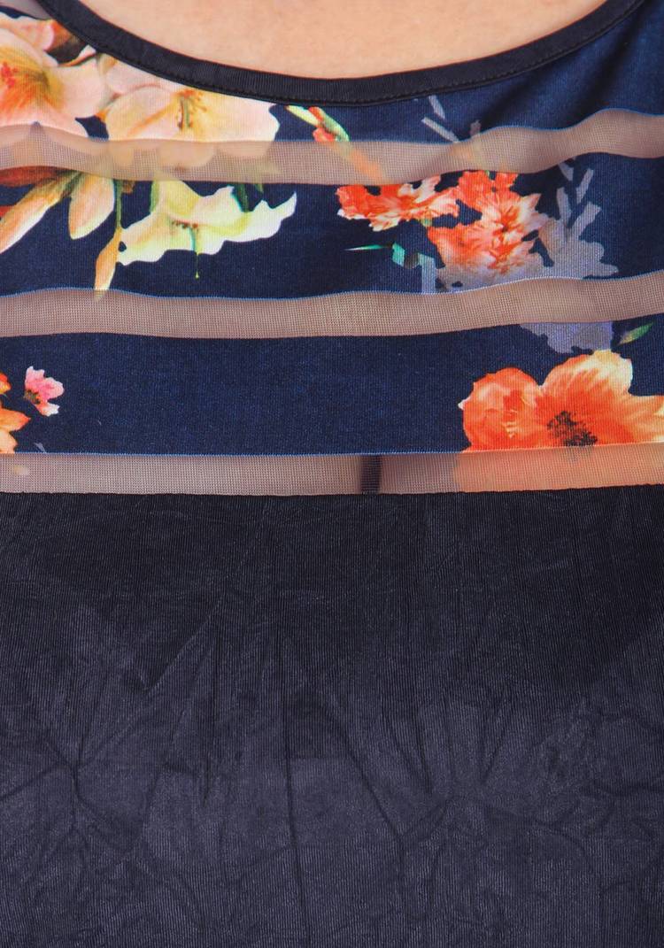 Блуза с цветочными вставками шир.  750, рис. 6